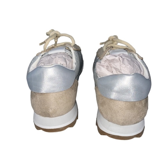 New ShuShop Silver Sabina Sparkle Sneakers Size 6 - Picture 3 of 6